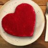 Heart Shaped Red Velvet Cake featuring a rich red velvet cake in a romantic heart shape, ideal for celebrating special moments.