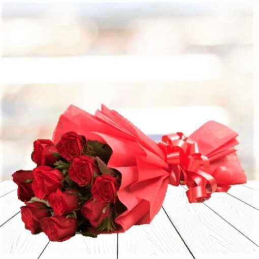 Red Roses Bunch featuring a vibrant bouquet of fresh red roses, ideal for expressing love and admiration on any special occasion.