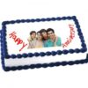 Anniversary Photo Cake with personalized photo and elegant design, perfect for celebrating special anniversaries with a custom touch.