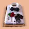 Shirt Cake designed to look like a stylish shirt, with delicious layers, ideal for celebrating Father's Day or any special occasion for Dad.