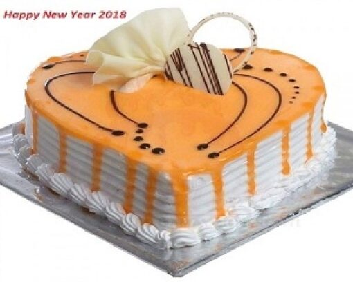 Butterscotch Heart Shaped Cake with creamy butterscotch frosting and a heart design, perfect for romantic occasions and celebrations.