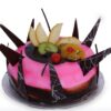 Designer Fruit Cake with vibrant fresh fruits and elegant decorations, layered with moist cake, ideal for celebrating special occasions.