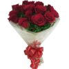 Wrapped Red Roses: a bouquet of fresh red roses elegantly wrapped in stylish paper, perfect for a romantic gift or special occasion.