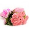 Beautiful Pink Carnations Bouquet: a stunning arrangement of delicate pink carnations, ideal for gifting or enhancing any special occasion or décor.