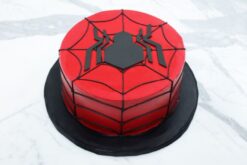 Spider-Man Cake with vibrant designs and details, perfect for superhero-themed birthdays and celebrations. Delicious and visually striking.