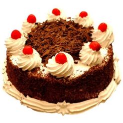 Cherished Black Forest Cake with rich chocolate layers and cherries, featuring a classic design. Ideal for celebrating any special occasion.