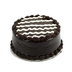 Truffle Chocolate Cake with rich, velvety chocolate layers and a smooth truffle filling, elegantly decorated for a decadent and indulgent dessert.