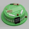 Cricket-themed birthday cake with vibrant decorations and sporty details, ideal for cricket fans celebrating a special occasion.