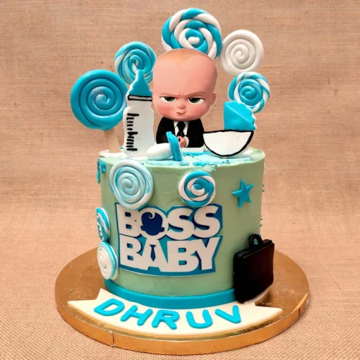 Baby Boss Cake with a fun Baby Boss design and delicious flavors, ideal for adding a playful touch to birthdays and celebrations.