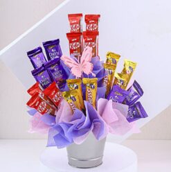 Beautiful Chocolate Arrangement for Mom featuring an assortment of premium chocolates arranged in an elegant display, ideal for gifting.