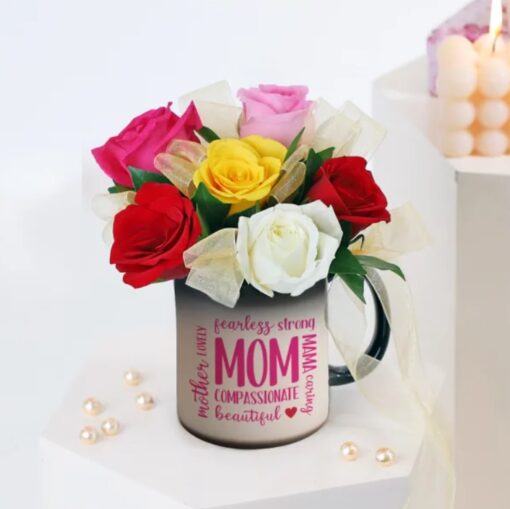 Blooming Beauty for Mother's Day – Elegant Flower Arrangement Featuring Beautiful Blooms to Celebrate and Honor Mom