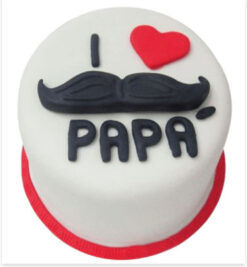 Heartfelt 'Love For Father' cake with elegant design, perfect for Father's Day or special occasions, showcasing loving messages and delicious details.