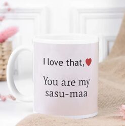 Cherished Mother-in-Law Mug with heartfelt design, an ideal gift for expressing love and appreciation.