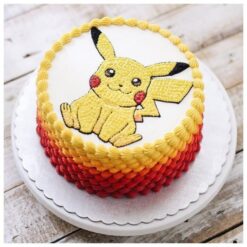 Cute Pikachu Cake with an adorable Pikachu design, ideal for Pokémon fans and adding a fun, playful touch to any celebration.