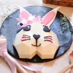 Amazing Bunny Pinata Cake with a fun bunny design and a hidden surprise inside, ideal for adding excitement to festive celebrations.