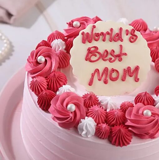 Delicious Mother's Day Cake featuring a beautifully decorated cake, ideal for celebrating Mother’s Day with rich flavors and elegant design.