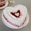 Delicious Velvety Heart Cake with smooth, rich flavors and a heart-shaped design, ideal for romantic occasions and special celebrations.