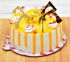 Delectable Mango Flavored Cake with rich mango taste and creamy texture, ideal for tropical-themed parties and special occasions.