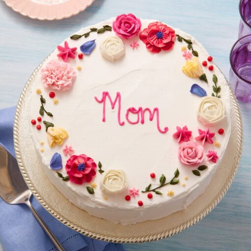 Eternal Love Mother’s Day Cake – Elegant Cake with Timeless Design and Heartfelt Message for Celebrating Mom