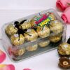 Ferrero Rocher Chocolate Box Super Mom featuring a luxurious assortment of Ferrero Rocher chocolates in a beautifully designed box, perfect for celebrating and appreciating Mom."