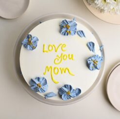 Floral Bliss Frosted Cake for Mom featuring a beautifully decorated cake with floral frosting, ideal for celebrating Mother’s Day or any special occasion.