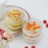 Fruitful Butterscotch Cake Jar Duo featuring two individual jars of moist butterscotch cake, enhanced with fruity flavors for a delightful treat.