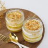 Duo of golden crunch cake jars featuring layers of moist golden cake and crunchy toppings, perfect for dessert lovers and gifting.