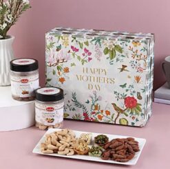 Healthy Nuts Delight Gift Box featuring a selection of premium nuts arranged in an elegant box, ideal for a thoughtful and healthy gift.