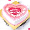 Heart-Shaped Mother's Day Cake with a classic heart design and delicious flavors, ideal for expressing love and celebrating Mom's special day.