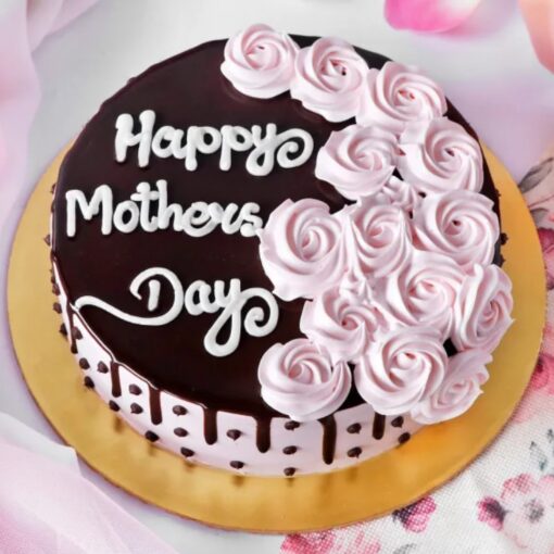 Heartfelt Mother's Day Chocolate Cake – Rich Chocolate Cake with Elegant Decor for a Special Celebration