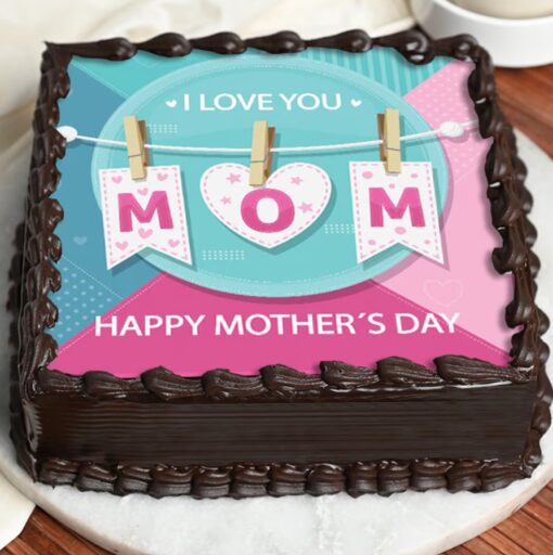 ILU Mom Affection Cake with loving messages and heartfelt design, ideal for expressing affection and celebrating Mother's Day.