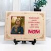 Love You Mom Personalized Wooden Frame, a beautifully crafted frame showcasing a heartfelt message for mothers.