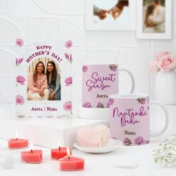 Loving Mom and Playful Daughter Mother's Day gift set with thoughtful gifts for both.