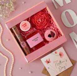 Mom's Blissful Retreat Hamper featuring luxurious treats and thoughtful gifts for a perfect Mother's Day celebration.