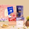 Mom's Delight Chocolate Assortment featuring a variety of gourmet chocolates in elegant packaging, perfect for celebrating Mother's Day.