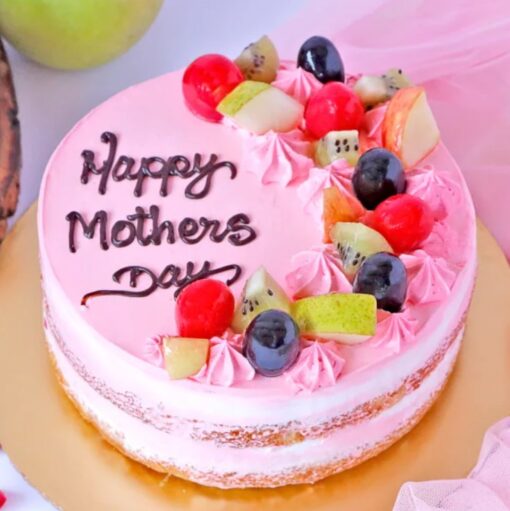 Mom's Fruity Joy Cake – Delicious Cake Topped with Fresh Fruits for a Sweet Celebration