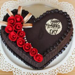 Mom's Heartfelt Truffle Treat Cake with rich chocolate truffles and creamy layers, ideal for an indulgent and memorable Mother's Day celebration.