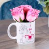 Mom's Love Mug With Pink Roses – Charming Mug Featuring a Pink Rose Design and a Heartfelt Message for a Special Mother's Day Gift