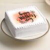 Mom's Perfect Square Delight cake featuring a sophisticated square design and elegant decorations, perfect for a special celebration.