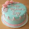 Mom's Rose Garden Blue Cake with elegant blue rose decorations, ideal for a sophisticated and memorable Mother's Day celebration.