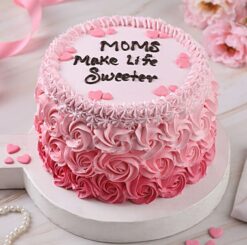 Mother's Day Sweet Cream Cake featuring a rich and creamy cake decorated for Mother's Day, ideal for celebrating mom.