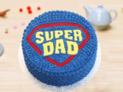 My Super Dad Cake with personalized design and decorations, perfect for celebrating Father's Day or honoring a special dad.