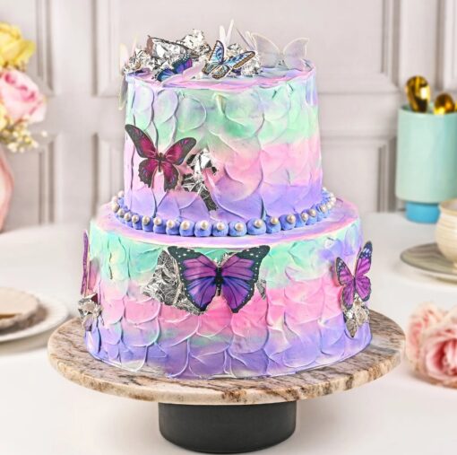 Pearlized Chocolate Dream Cake showcasing a rich chocolate layer topped with elegant pearl decorations, perfect for special occasions and celebrations.