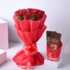 Ravishing Red Roses and Chocolates Ensemble, a perfect combination of romance and indulgence for gifting.