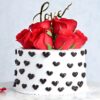 Valentine Special Choco Vanilla Cake with layers of rich chocolate and creamy vanilla, ideal for a romantic Valentine's Day treat.