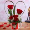 Red Roses in Personalized Photo Mug featuring beautiful red roses arranged in a custom photo mug, ideal for a special, personalized gift.