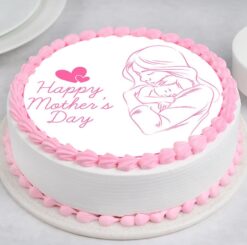 Sweet Mother's Day Delight Cake with elegant decorations and a delicious design, ideal for celebrating Mother's Day with a sweet touch.