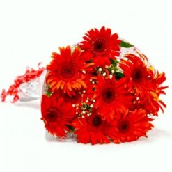 Gerberas Lovers Bouquet with vibrant gerbera flowers arranged beautifully, ideal for brightening up any occasion and adding a touch of cheer.