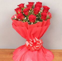 Red Rose Bouquet with stunning red roses, ideal for conveying love and admiration on romantic occasions and making any event special.