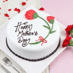 Rosy Mother's Day Cake with elegant rose decorations and delicious flavors, ideal for celebrating and honoring Mom on her special day.